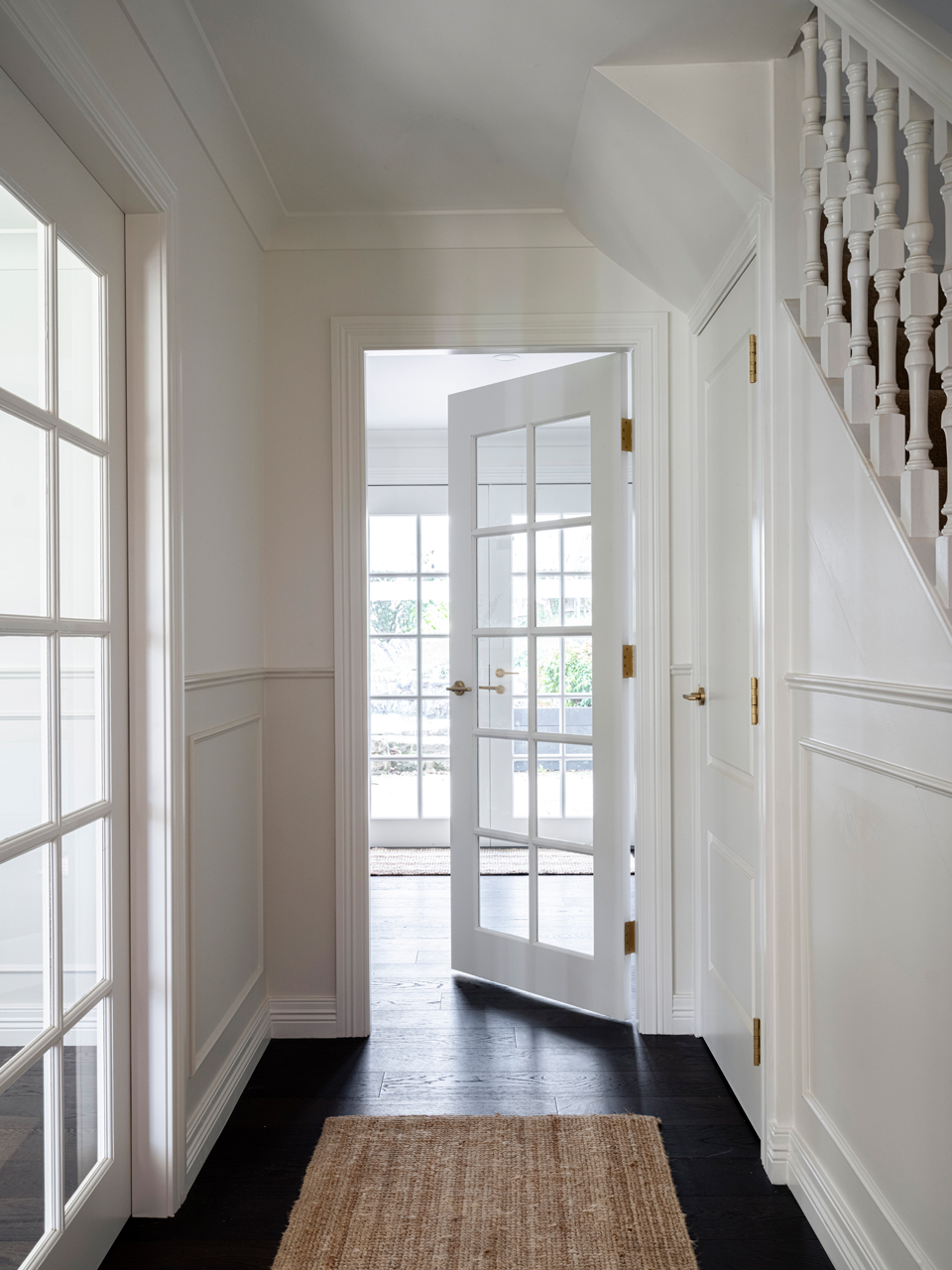 New Hallway decorative trim work and double glazing in Willow Vale completed by Southern Highlands Builder, Precision Build.